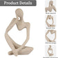 Abstract Stone-Look Thinking Woman Statue