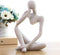 Abstract Stone-Look Thinking Woman Statue