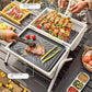 Portable Iron BBQ Grill With Hob © Ⓢ