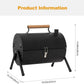 Portable Iron BBQ Grill With Hob © Ⓢ