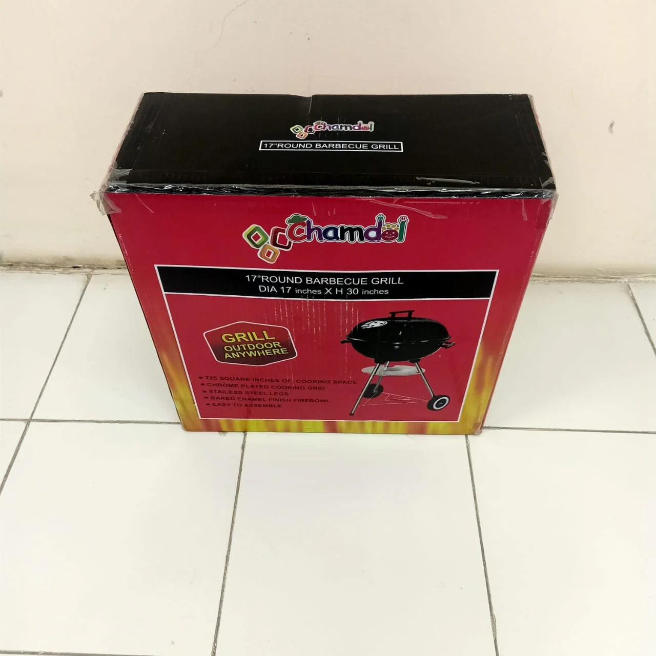 Portable Iron BBQ Grill With Hob © Ⓢ