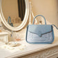 Denim Leather Satchel Bag