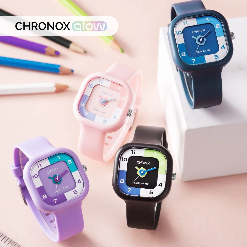 Kids Silicone Strap Square Dial Watch