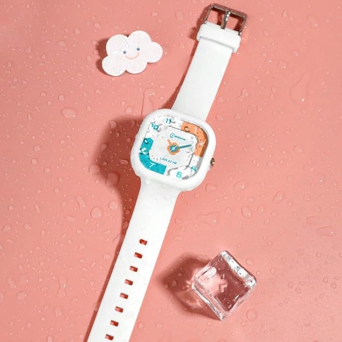 Kids Silicone Strap Square Dial Watch
