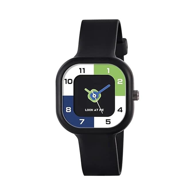 Kids Silicone Strap Square Dial Watch